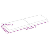 Wall Shelf Dark Brown 160x50x cm Treated Solid Wood Oak 363833