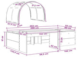 Bed with Tunnel 3 pcs Artisian Oak and White Engineered Wood 3423665