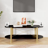 Coffee Table Black Engineered wood, Solid pine wood, Metal Regular 345688