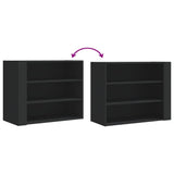 Wall Cabinet Black 75x35x60 cm Engineered Wood 848417