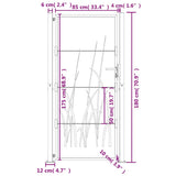 Garden Gate 100x175 cm Corten Steel Grass Design 153176