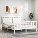 Bed Frame without Mattress White 160x200 cm Solid Wood Pine 3192177