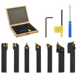 146718 12 Pieces Indexable Turning Tool Set 12x12 mm 80 mm