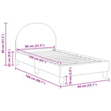 Children's Bed Frame with Headboard Light Grey 80 x 160 cm 42011029