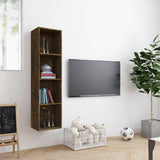 Book Cabinet/TV Cabinet Smoked Oak 143x30x36cm Engineered Wood 815270