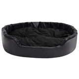 Dog Bed Black 99x89x21 cm Plush and Faux Leather 171264