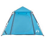 ZNTS Camping Tent Dome 4-Person Blue Quick Release 4004144