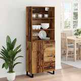 Highboard with Drawer 2 pcs Old Wood Engineered Wood 3415761