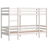Bunk Bed without Mattress White 80x200 cm Solid Wood Pine 3284216