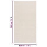 Shaggy Rug Cream White 120x183 cm Polyester 353830
