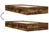 Bed Frame with Storage Smoked Oak 80 x 200 cm Engineered Wood 3429519