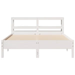 Bed Frame without Mattress White 140x190 cm Solid Wood Pine 3306160