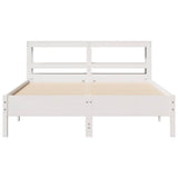 Bed Frame without Mattress White 140x190 cm Solid Wood Pine 3306160