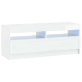 5 Piece LED TV Cabinet High Gloss White Engineered Wood 3417005