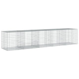 Gabion Basket with Cover 500x100x100 cm Galvanised Iron 3295198