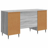 Desk with Shelf Grey Sonoma 142.5 x 50 x 75 cm Engineered Wood 3414591