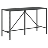 9 Piece Garden Bar Set with Cushions Black Poly Rattan 3203929