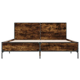 Bed Frame without Mattress Smoked Oak 150x200 cm King Size 3280004