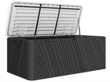 380L Waterproof Outdoor Storage Box, with Lockable Lid - Black T3398P314141