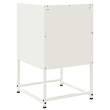 ZNTS Bedside Cabinets 2 pcs White 36x39x60.5 cm Steel 846469