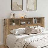 Headboard Cabinet Artisian Oak 200x18.5x102.5 cm Engineered Wood 856887