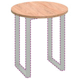 Table Top Light Brown 70 x 2.5 cm Solid Oak Wood 42016003