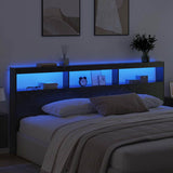 Headboard Black Oak 220 x 17 x 102 cm Engineered Wood 886258
