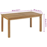 Coffee Table Teak 90x50x45 cm 43253