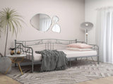 Sofa Bed Frame without Mattress Grey Metal 90x200 cm 324763
