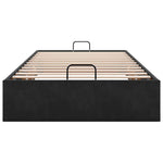 Ottoman Bed Frame No Mattress Black Single Velvet 3310999