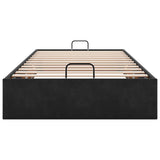 Ottoman Bed Frame No Mattress Black Single Velvet 3310999