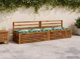 2-Piece Bench Cushions SOEST 2 pcs 100% Polyester Leaf Pattern 949185