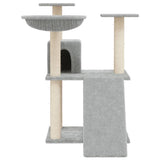 Cat Tree with Sisal Scratching Posts Light Grey 83 cm 171652