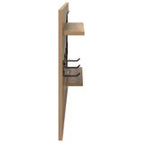 Wall-Mounted Coat Rack with Shelf Artisan Oak 90 x 10 x 50 cm 874522