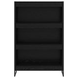 Book Cabinet Black Oak 80 x 30 x 121 cm Engineered Wood 886414