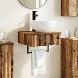 Wall-Mounted Wash Basin Old Wood 40 x 41 x 40.5 cm 890186
