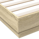 Bed Frame without Mattress Sonoma Oak 150x200 cm King Size 3209851