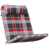 Chair Cushions 2 pcs Red Check 58 x 77 x 4.5 cm Oxford Fabric 361843