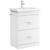 Bathroom Under Sink Cabinet White 56 x 37.5 x 81 cm 890704