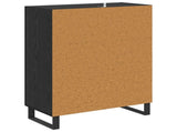 Sideboard Black Oak 69.5 x 34 x 90 cm Engineered Wood and Iron 881542