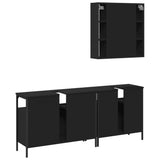 Bathroom Cabinet Set Black 3214725