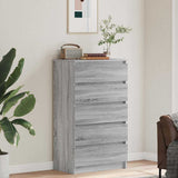 Drawer Cabinet Grey Sonoma 60x36x103 cm Engineered Wood 823022