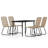 5 Piece Garden Dining Set Oak 3099175