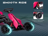 Kids Pedal Go Kart, with Adjustable Seat, EVA Wheels, Seat, Handbrake - Pink T3398P348368
