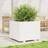 Garden Planter White 60x60x49.5 cm Solid Wood Pine 3282520