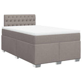 Box Spring Bed with Mattress Taupe 120x190 cm Fabric 3285838