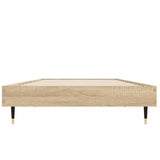 Bed Frame without Mattress Sonoma Oak 75x190 cm Small Single Engineered Wood 832208