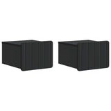 Wall-Mounted Bedside Cabinet 2 pcs Black 33 x 34.5 x 24 cm 898258