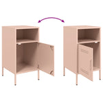 ZNTS Bedside Cabinets 2 pcs Pink 36x39x68 cm Steel 843069