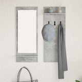 Wall-Mounted Coat Rack with Shelf Concrete Grey 70 x 10 x 90 cm 874526